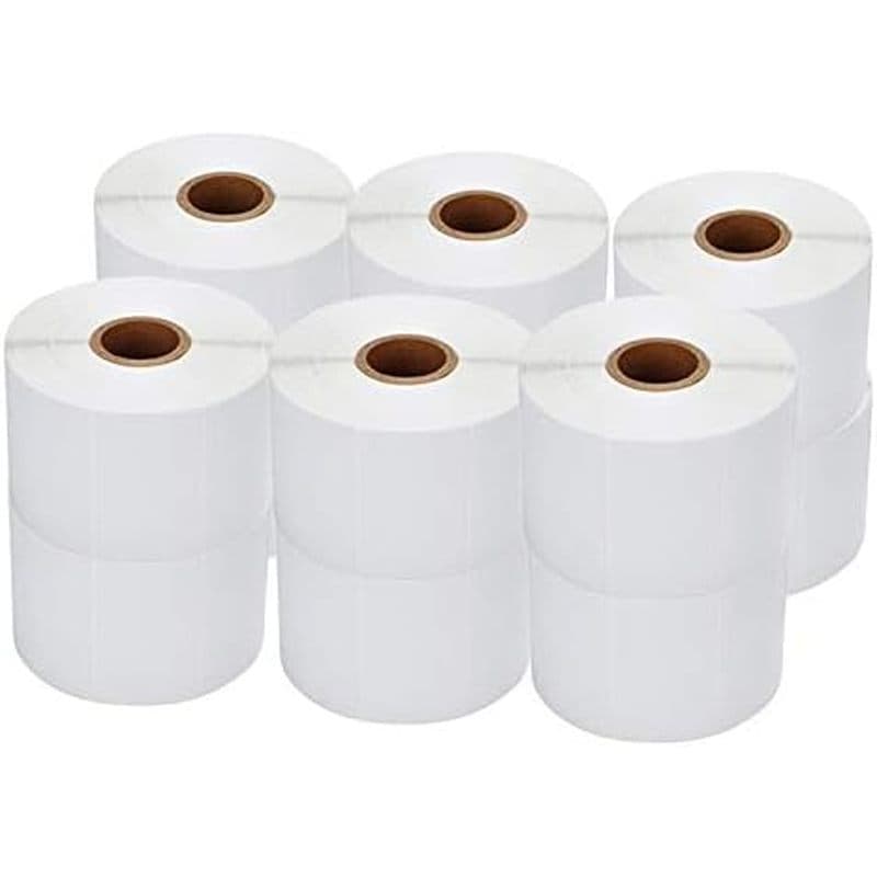 RBHK 12 Rolos De Etiquetas Térmicas Diretas 2-1/4'x 1 , Adesivas Permanentes Para Envio Impressora Zebra SKU De Endereço