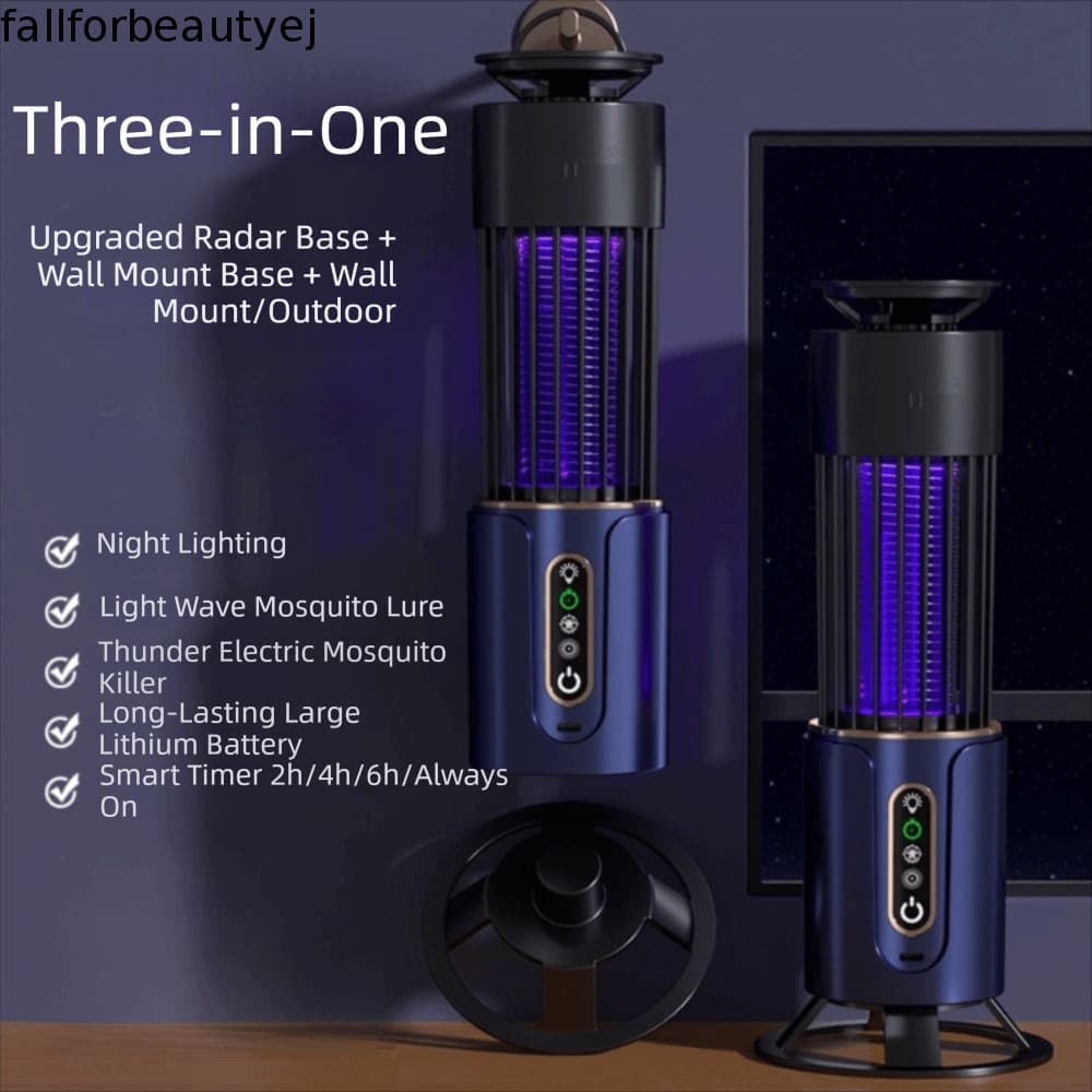 Lâmpada Elétrica Para Mosquitos FALLFORBEAUTYEJ , Luz Armadilha De Com Carregamento USB De Choque Elétrico Físico