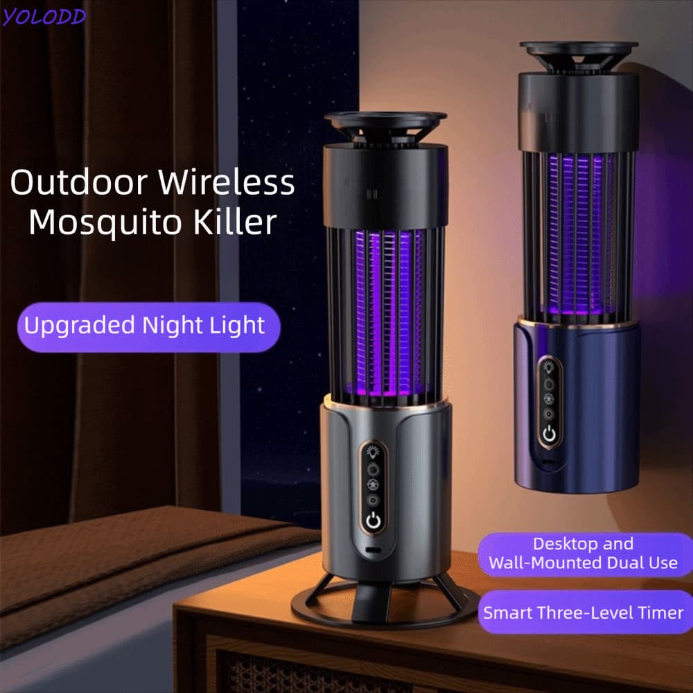 Lâmpada Elétrica Para Mosquitos Yoloqx , Luz Armadilha De Suspensa Na Parede Com Choque Elétrico Físico , Operação Silen