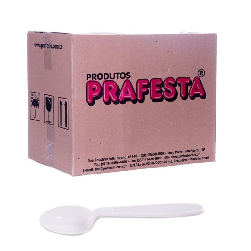 500 un Colher Reforçada Master Branca Prafesta