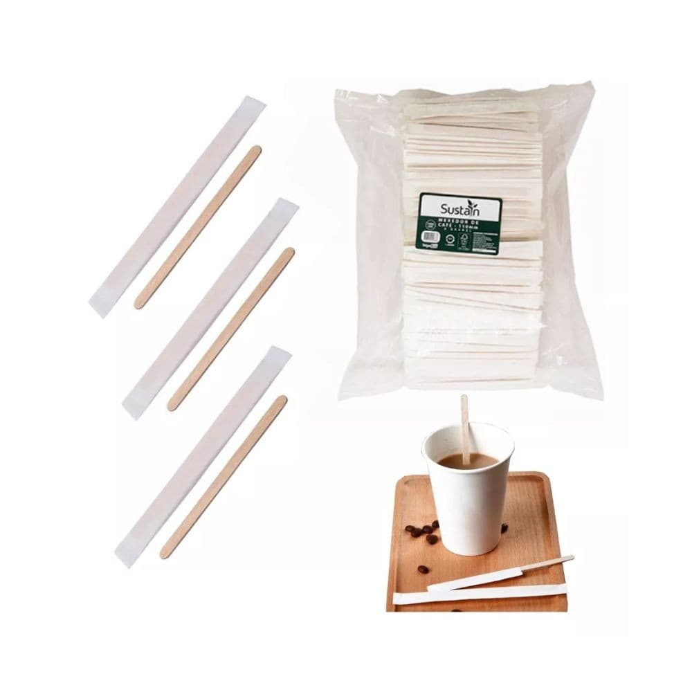 Mexedor De Café De Madeira Ecológico Sustain 11cm - com MIL