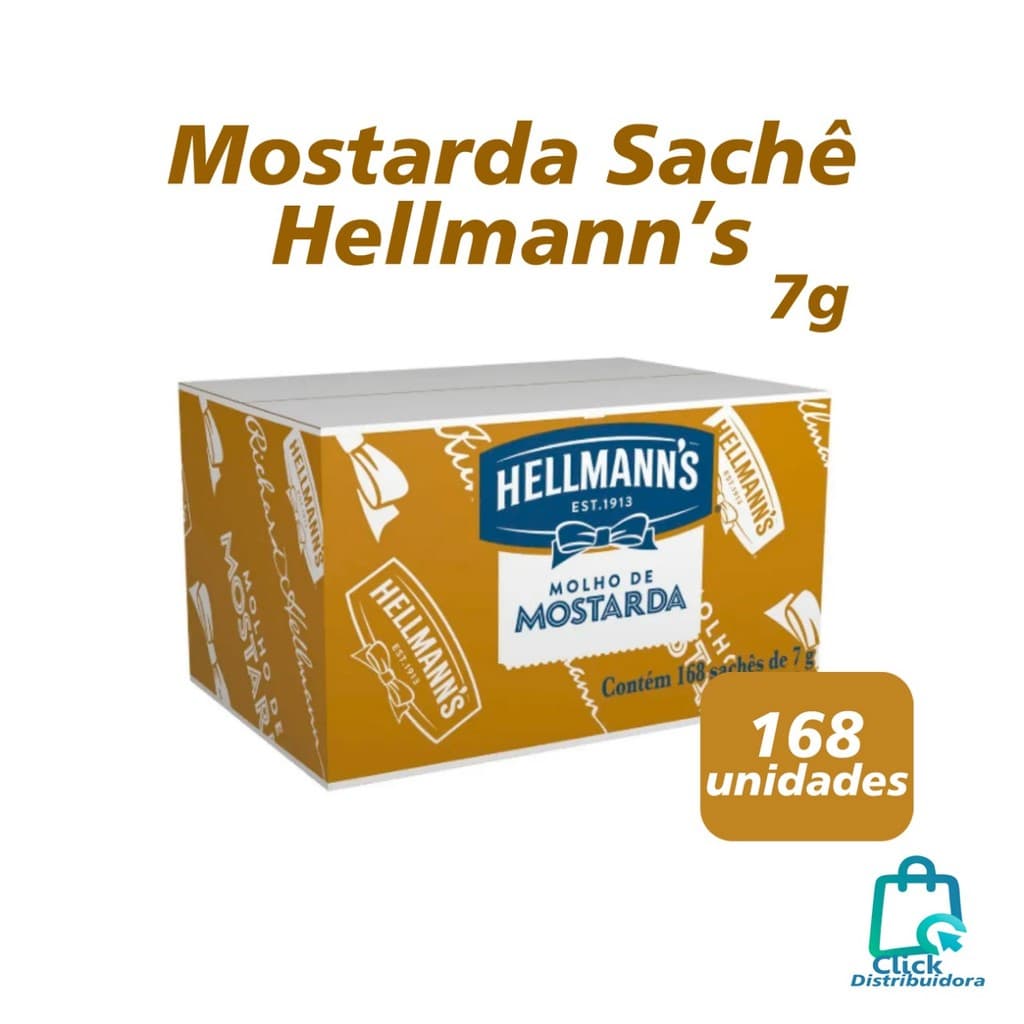 Mostarda Hellmann's Caixa Com 168 Sachês De 7g Cada