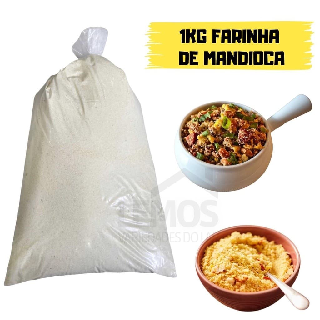 Farinha De Mandioca Torrada E Fina Melhor Da Bahia 1 Kg Farinha Nordestina