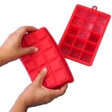 Forma de Gelo Silicone 15 Cubos Vermelho
