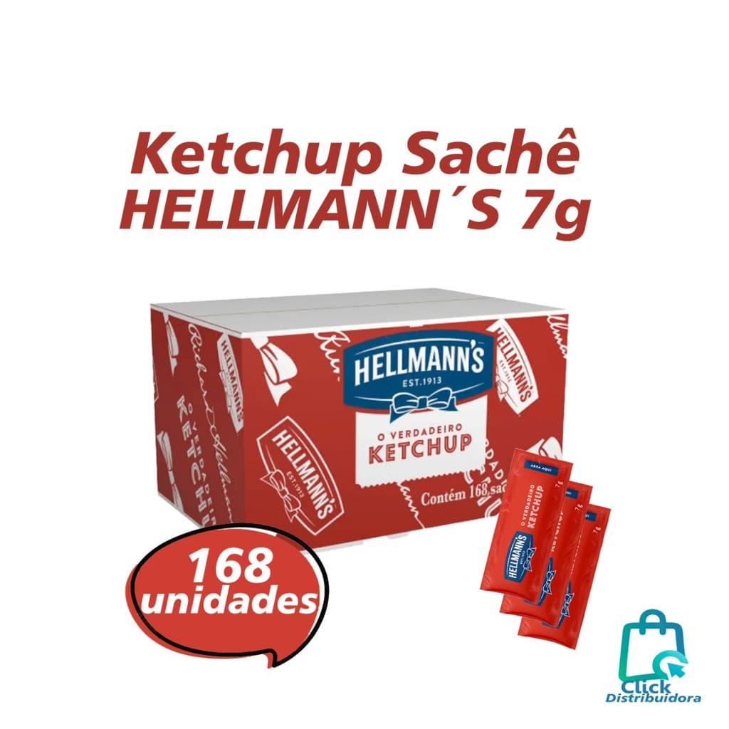 Ketchup Hellmann's Caixa Com 168 Sachês De 7g Cada