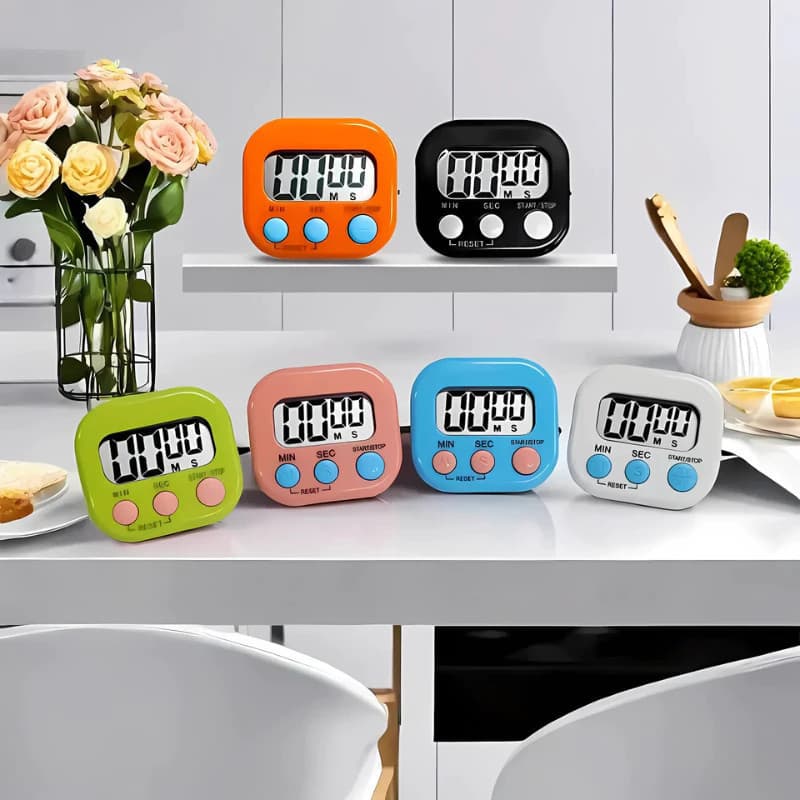 Relógio Digital Timer Cozinha Temporizador Cronômetro Alarme LCD
