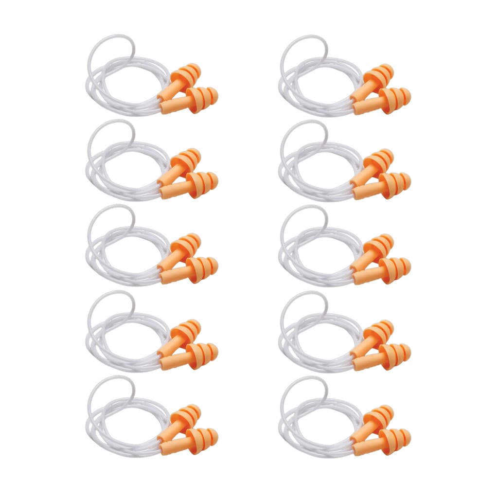 Kit 10 Protetor Auricular 3M Pomp Plus Silicone Com Cordão CA5745 19dB Original EPI