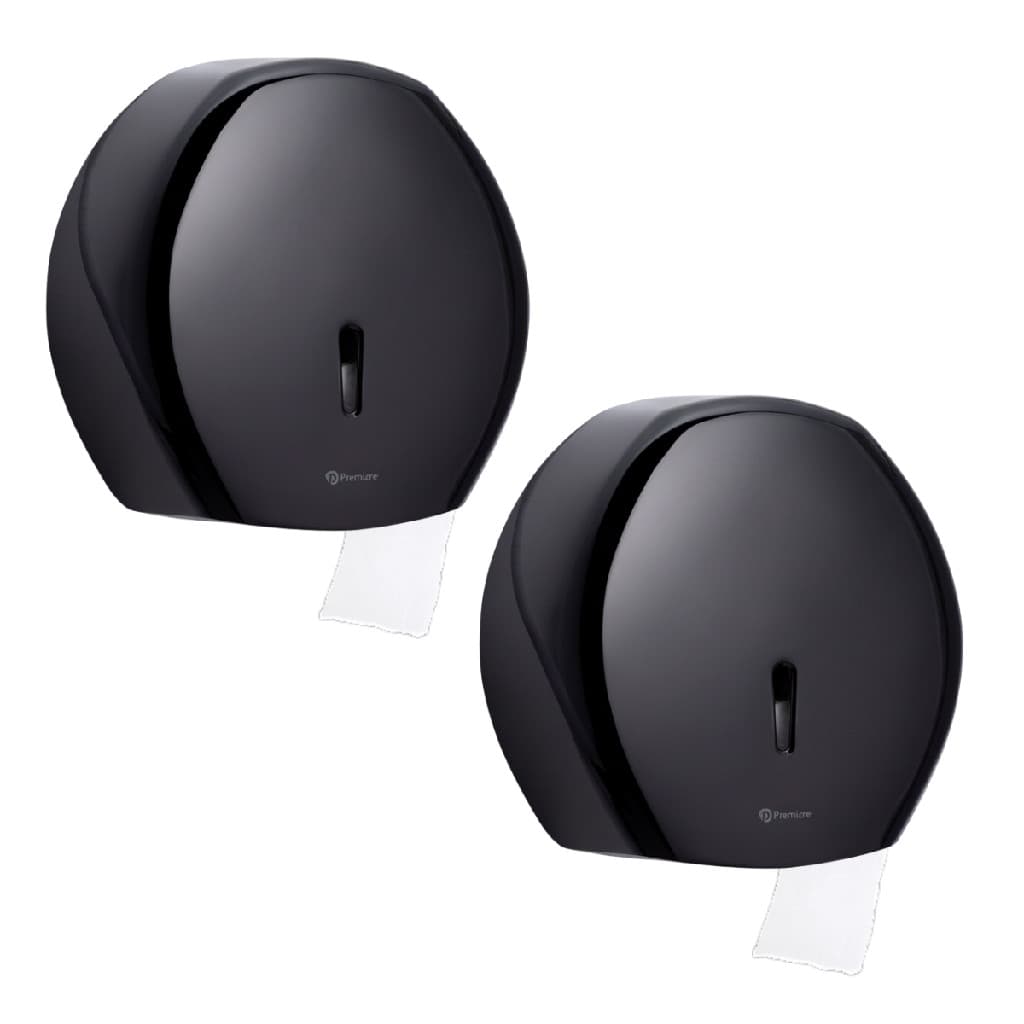 Kit 2 Dispenser Suporte Porta Papel Higiênico Parede Rolão Rolo Jumbo Banheiro Lavabo Restaurante Academia Loja Escola