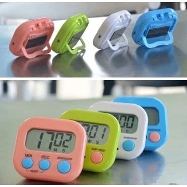 Mini Relógio Digital Cozinha Timer Contagem Regressiva Alarme Alto Portátil Compacto Ímã Suporte