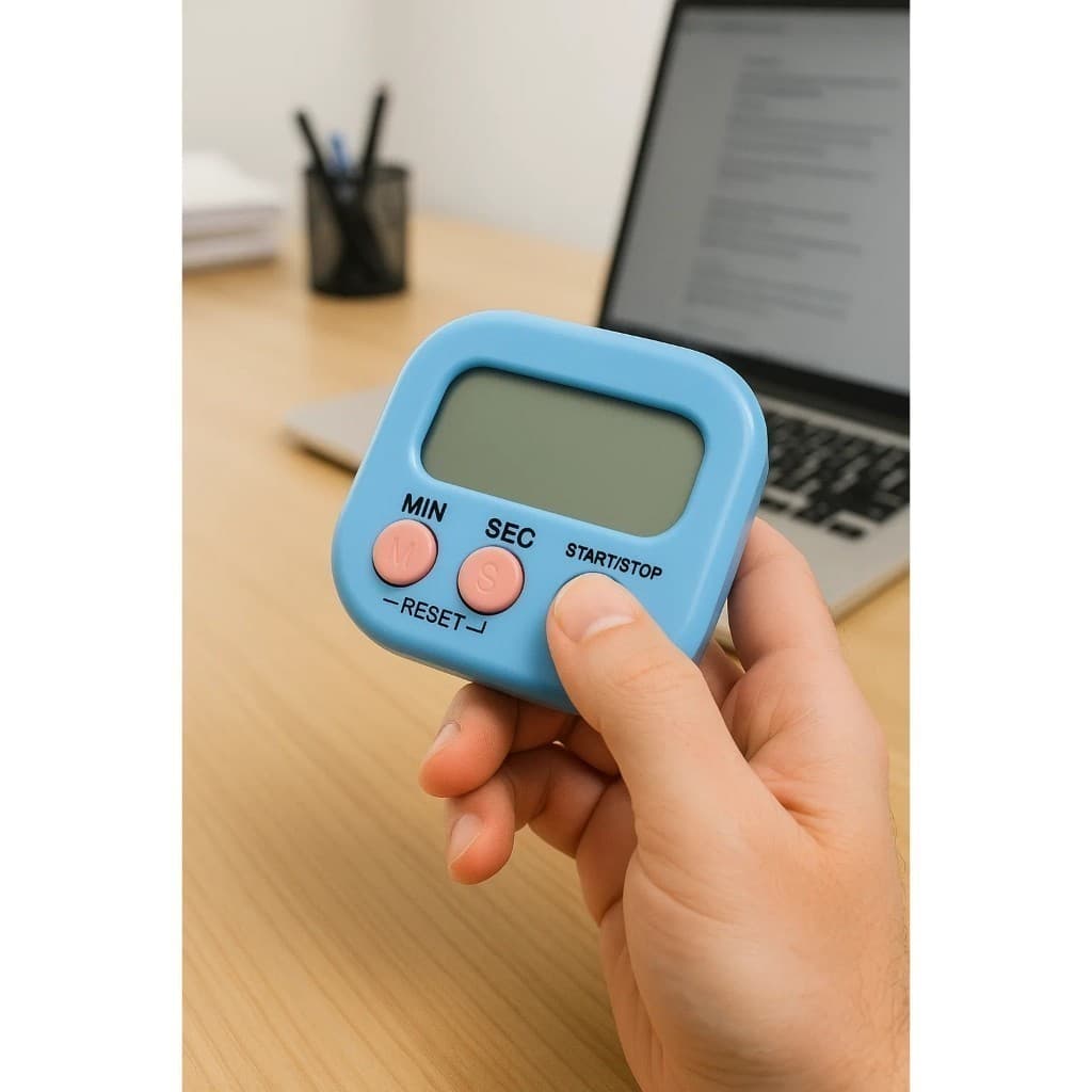 Relógio Digital Mini Cozinha Compacto Cronômetro Prático Timer Alarme Contagem Regressiva Diário
