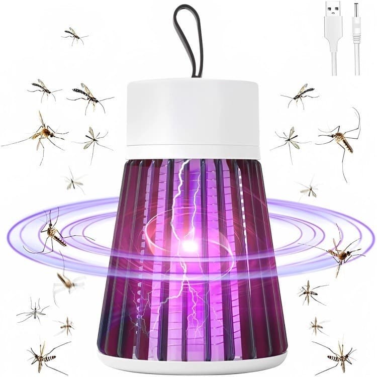 Luminária Anti Mosquito UV Elétrica USB Armadilha para Insetos Repelente Portátil