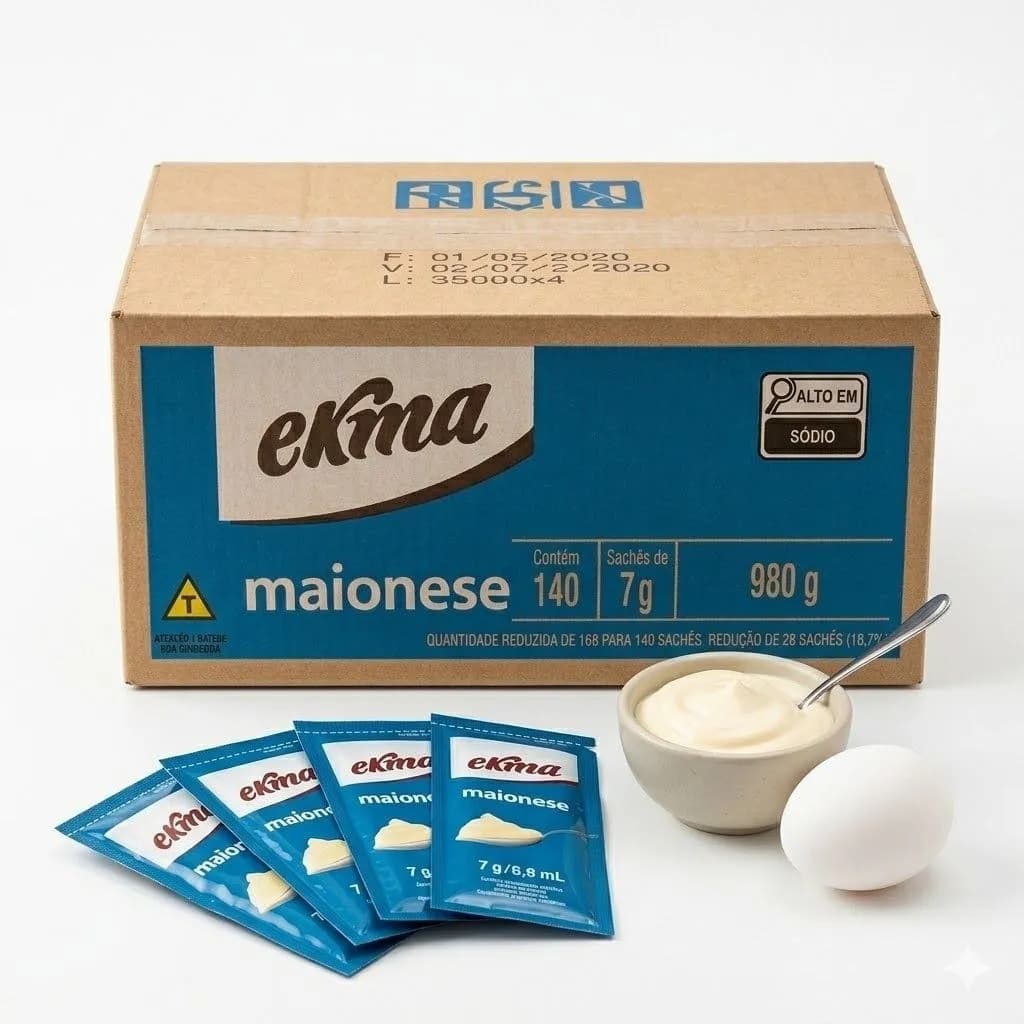 Maionese Ekma Sachê 140 Unidades 7g Original Delivery Hamburgueria Lanchonete
