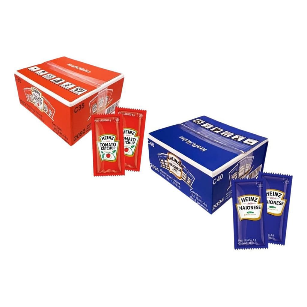 Kit Sache 2 Caixas Catchup E Maionese Heinz
