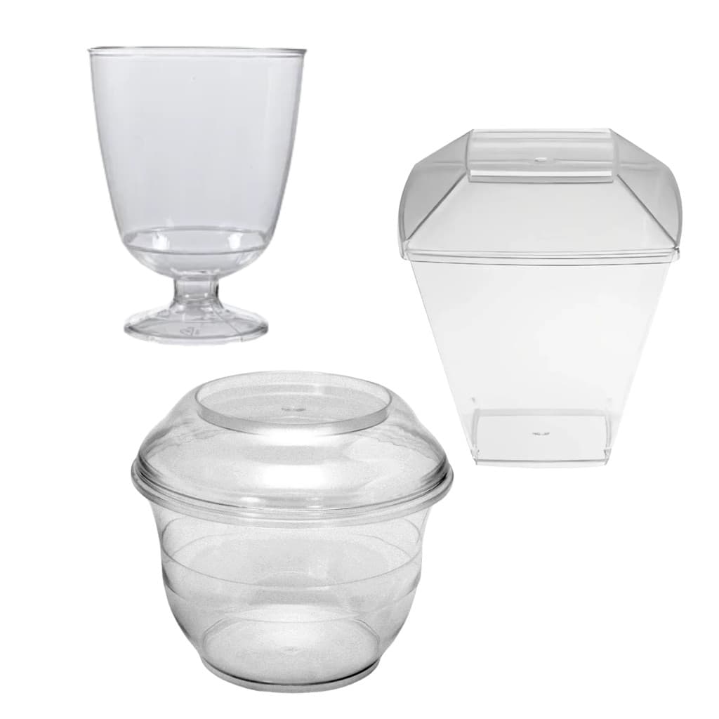 10un ou 50un Pote Cristal Prafesta 40ml 150ml 180ml Doces Festa Delivery