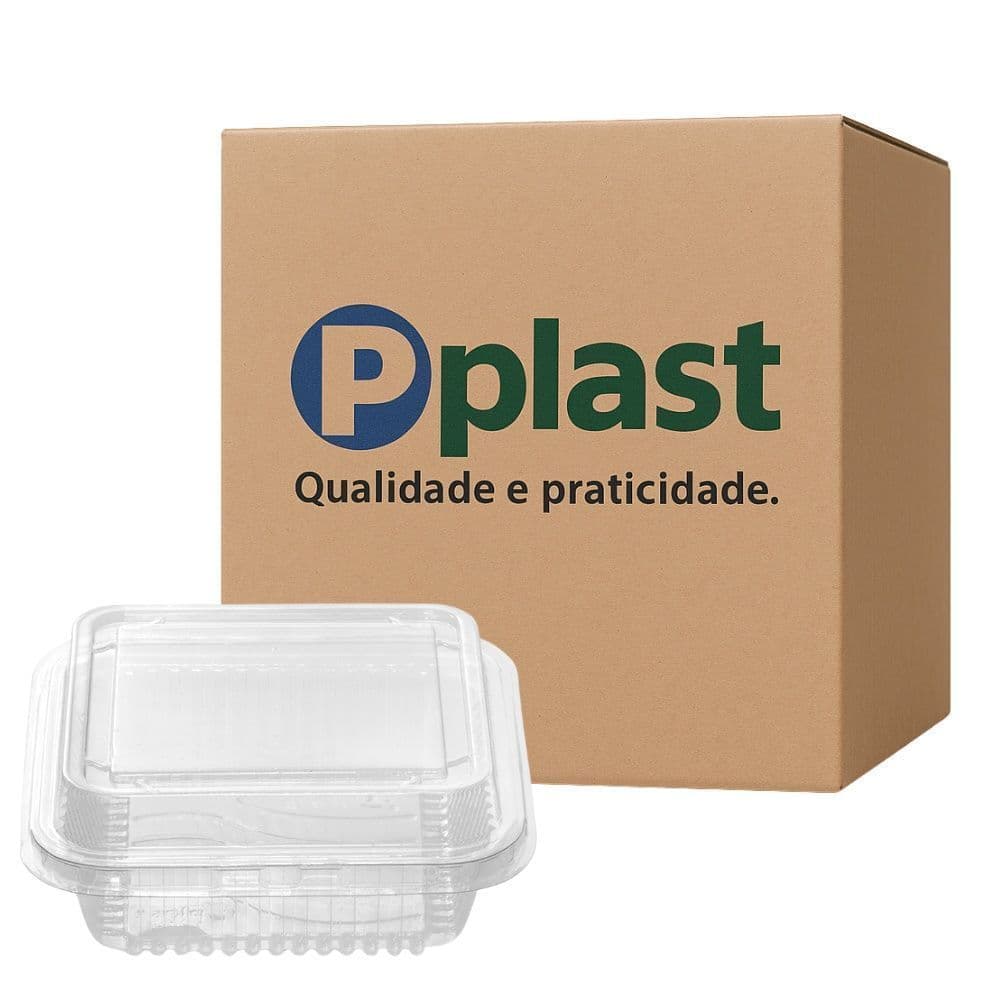 POTE DOCE QUADRADO PPLAST TRANSPARENTE COM TAMPA 300 UNID / DESCARTÁVEL CONFEITARIA FESTAS DELIVERY