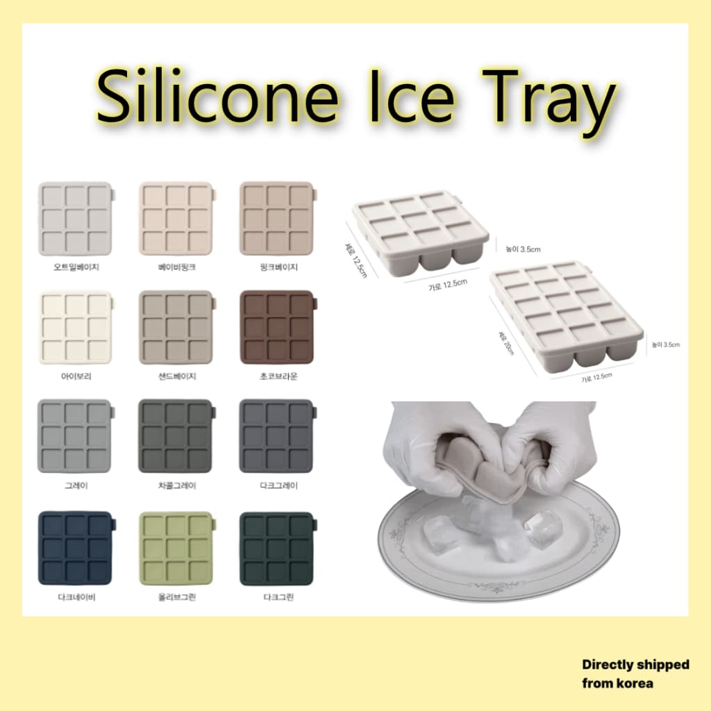 Forma de Gelo de Silicone Platinum DIAR 9 Cubos | 15 Cubos | Durável e Livre de BPA | Fabricada na Coreia